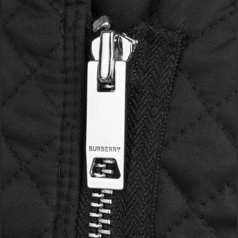 Burberry Girls’ Gia Cocoon Black TB Monogram Quilted Coat/Check Interior—6Y - Picture 10 of 16